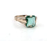 Bague 54 Bague Art déco en or blanc avec diamants et émeraude 58 Facettes 377/26 M