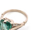 Bague 54 Bague Art déco en or blanc avec diamants et émeraude 58 Facettes 377/26 M