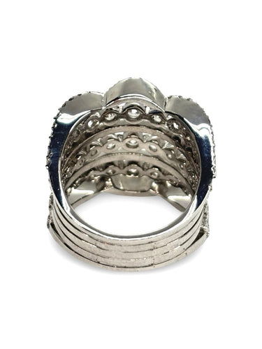 Bague 57 Bague en or blanc 18K et diamants 2,5 ct 58 Facettes 1869