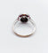 Bague 51.5 Bague cible Art déco en or blanc, platine, diamant et rubis synthétiques 58 Facettes A07317