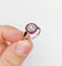 Bague 51.5 Bague cible Art déco en or blanc, platine, diamant et rubis synthétiques 58 Facettes A07317