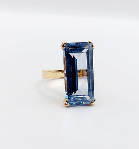 Bague 51 Bague cocktail Art déco en or 18k et spinelle synthétique 58 Facettes A07320