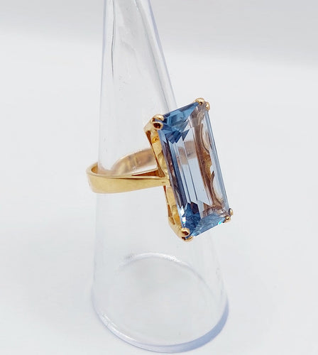 Bague 51 Bague cocktail Art déco en or 18k et spinelle synthétique 58 Facettes A07320
