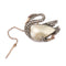 Broche Broche Cygne en or jaune et gris, nacre, diamants et rubis 58 Facettes BRO74