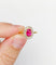 Bague 47.5 Bague pompadour antique en or 18k, platine, rubis synthétique et diamants 58 Facettes A07323