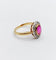 Bague 47.5 Bague pompadour antique en or 18k, platine, rubis synthétique et diamants 58 Facettes A07323