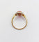 Bague 47.5 Bague pompadour antique en or 18k, platine, rubis synthétique et diamants 58 Facettes A07323