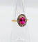 Bague 47.5 Bague pompadour antique en or 18k, platine, rubis synthétique et diamants 58 Facettes A07323