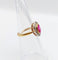Bague 47.5 Bague pompadour antique en or 18k, platine, rubis synthétique et diamants 58 Facettes A07323