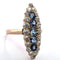 Bague 54 Bague victorienne en or jaune 18 kt avec diamants et saphirs 58 Facettes 381/26 D