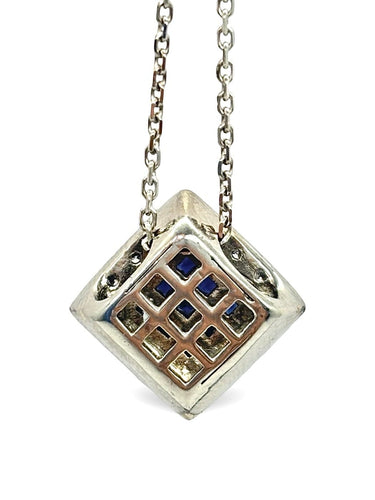 Collier Collier en or blanc, saphirs et diamants 58 Facettes 1690