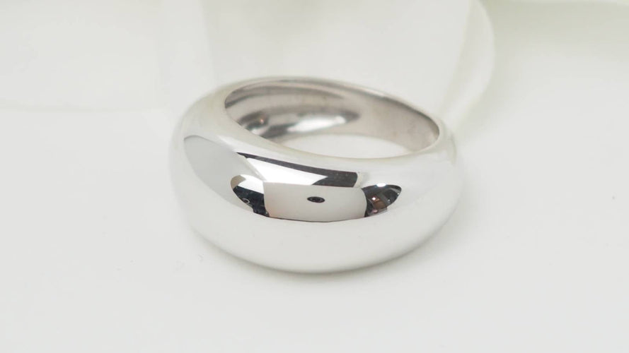 Bague 51 Bague jonc en or blanc 58 Facettes 32555