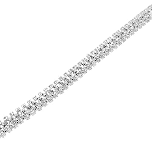 Bracelet Boucheron Angélique - Bracelet rivière en or gris et diamants 58 Facettes 35699