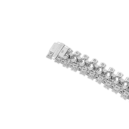 Bracelet Boucheron Angélique - Bracelet rivière en or gris et diamants 58 Facettes 35699