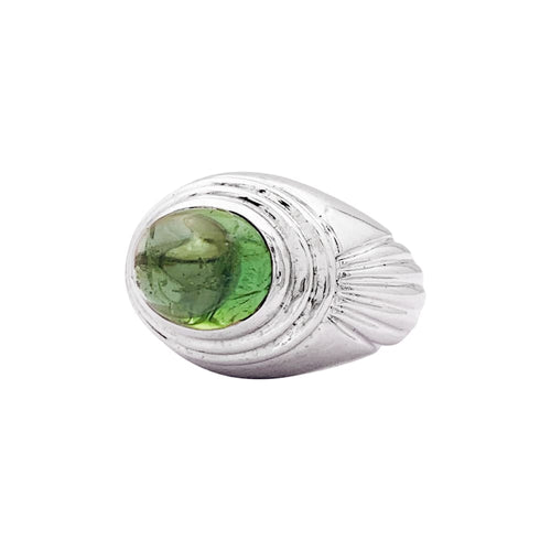 Bague 48 Boucheron Jaïpur - Bague en or blanc et tourmaline verte 58 Facettes 35666