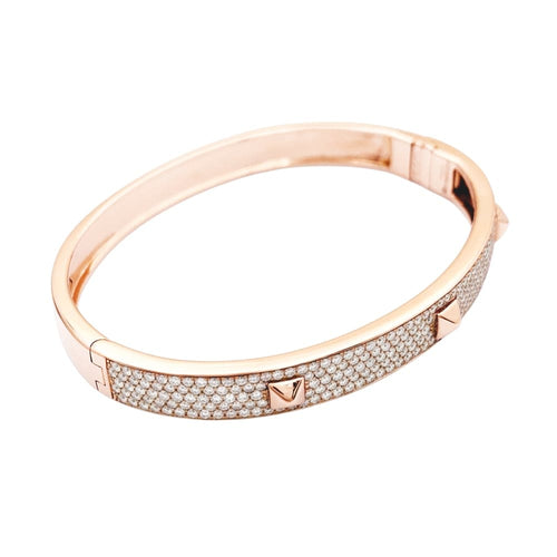 Bracelet Messika Spiky - Bracelet en or rose et diamants 58 Facettes 35711