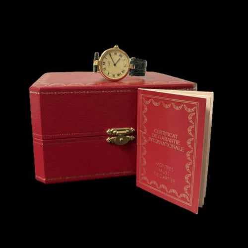 Montre Cartier Must de Cartier - Montre vermeil cadran champagne 58 Facettes MT46898