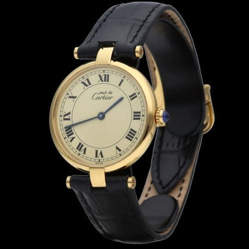 Montre Cartier Must de Cartier - Montre vermeil cadran champagne 58 Facettes MT46898