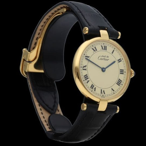 Montre Cartier Must de Cartier - Montre vermeil cadran champagne 58 Facettes MT46898