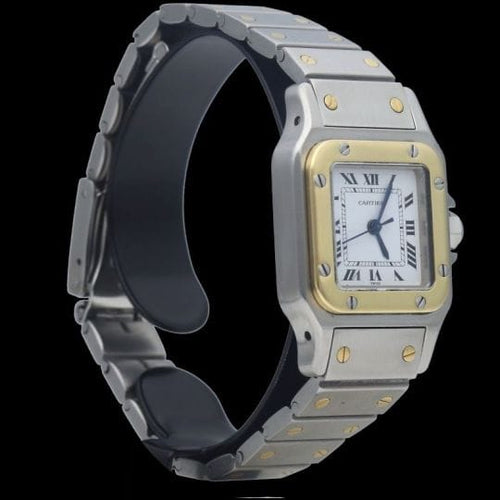 Montre Cartier Santos - Montre dame en or jaune 18K et acier 58 Facettes MT46939