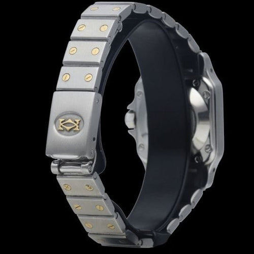 Montre Cartier Santos - Montre dame en or jaune 18K et acier 58 Facettes MT46939