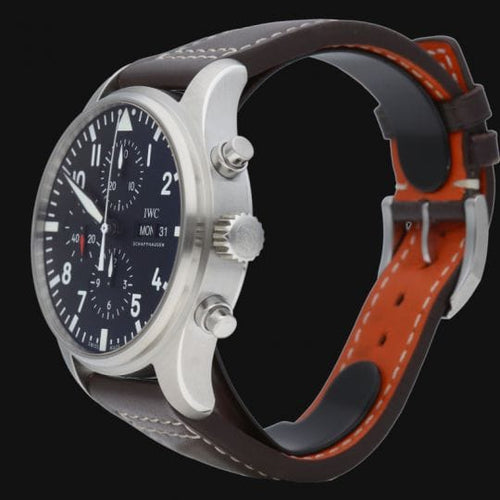 Montre IWC - Montre Pilot Chronograph en acier 58 Facettes MT46834