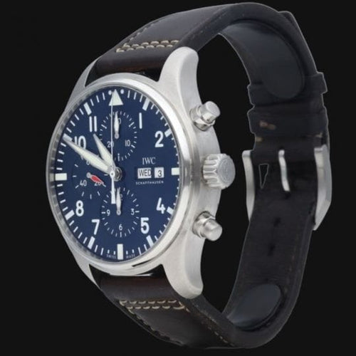 Montre IWC Pilot Petit Prince - Montre chronographe en acier 58 Facettes MT46851