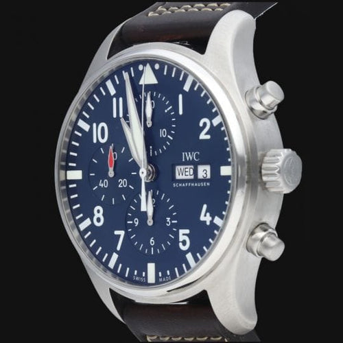 Montre IWC Pilot Petit Prince - Montre chronographe en acier 58 Facettes MT46851