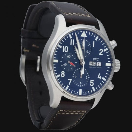 Montre IWC Pilot Petit Prince - Montre chronographe en acier 58 Facettes MT46851