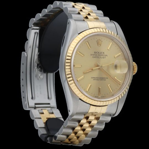 Montre Rolex Datejust 36 - Montre en or jaune et acier 58 Facettes MT46944