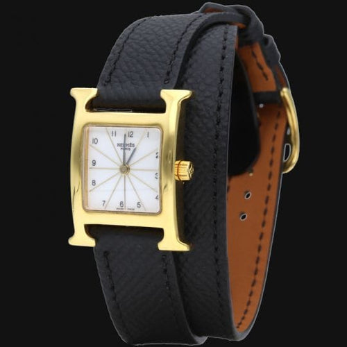 Montre Hermès Heure H - Montre femme plaqué or et acier 58 Facettes MT46938
