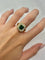 Bague 55 Bague en or jaune 18K, émeraude et diamants 58 Facettes 1997