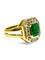Bague 55 Bague en or jaune 18K, émeraude et diamants 58 Facettes 1997