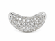 Bague 51 Bague vague pavée de diamants en or blanc 58 Facettes 33754