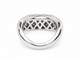 Bague 51 Bague vague pavée de diamants en or blanc 58 Facettes 33754