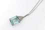 Pendentif Art Déco - Pendentif en or blanc avec aigue-marine et diamants 58 Facettes 12213