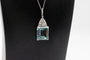 Pendentif Art Déco - Pendentif en or blanc avec aigue-marine et diamants 58 Facettes 12213