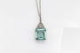 Pendentif Art Déco - Pendentif en or blanc avec aigue-marine et diamants 58 Facettes 12213