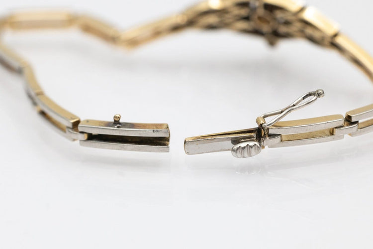 Bracelet Art déco - Bracelet en or jaune, platine et diamants, vers 1930 58 Facettes 12208