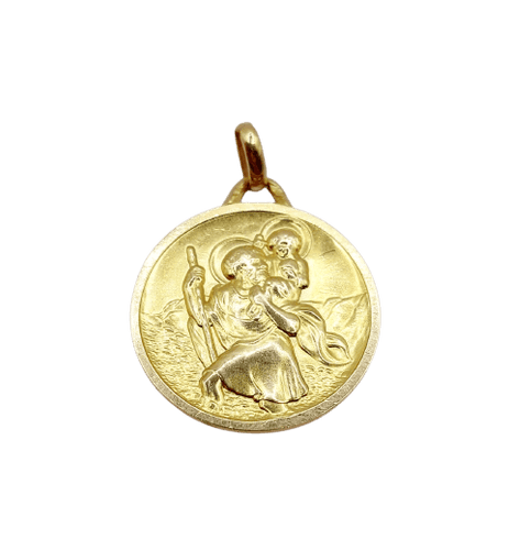 Pendentif G. Rabier - Médaille religieuse en or 18k 58 Facettes A07328