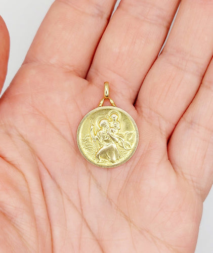Pendentif G. Rabier - Médaille religieuse en or 18k 58 Facettes A07328