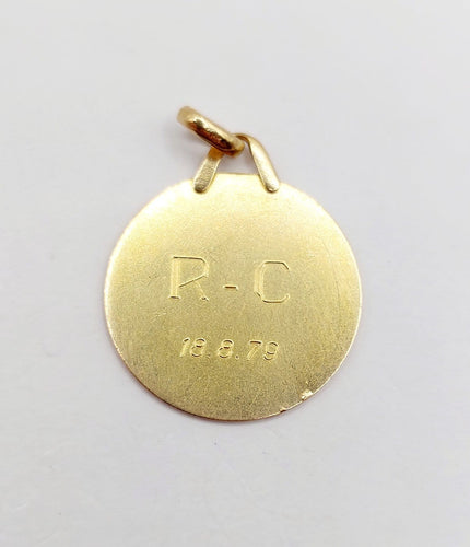 Pendentif G. Rabier - Médaille religieuse en or 18k 58 Facettes A07328
