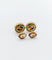 Boucles d'oreilles Puces d'oreilles Art déco en or 18k, diamants et saphirs 58 Facettes A07331