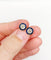 Boucles d'oreilles Puces d'oreilles Art déco en or 18k, diamants et saphirs 58 Facettes A07331