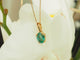 Pendentif Pendentif en or jaune 18 carats et émeraude naturelle 1,23 ct 58 Facettes CLAL 0024