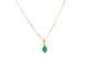Pendentif Pendentif en or jaune avec émeraude naturelle 0,65 ct 58 Facettes GN5C