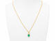 Pendentif Pendentif en or jaune et émeraude naturelle 0,65 ct 58 Facettes GN5C