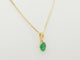 Pendentif Pendentif en or jaune avec émeraude naturelle 0,65 ct 58 Facettes GN5C