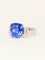 Bague 58.5 Bague cocktail en or blanc, saphir Ceylan et diamants 58 Facettes 1203.1