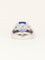 Bague 58.5 Bague cocktail en or blanc, saphir Ceylan et diamants 58 Facettes 1203.1